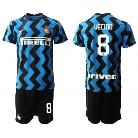 Koszulka Inter Mediolan Matias Vecino 8 Dziecięcy Domowe Stroje Piłkarskie 2020/2021 Krótki Rękaw